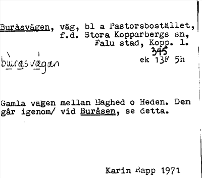 Bild på arkivkortet för arkivposten Buråsvägen