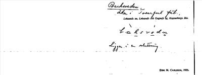 Bild på arkivkortet för arkivposten Backsveden