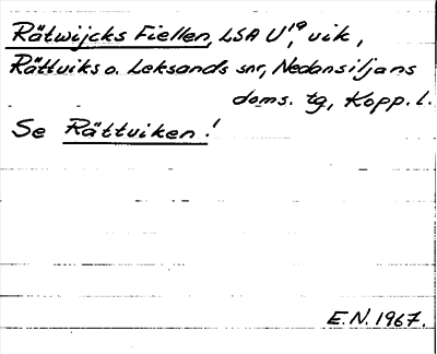 Bild på arkivkortet för arkivposten Rätwijcks Fiellen, se Rättviken