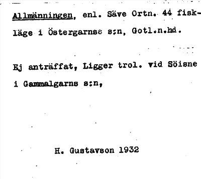 Bild på arkivkortet för arkivposten Allmänningen