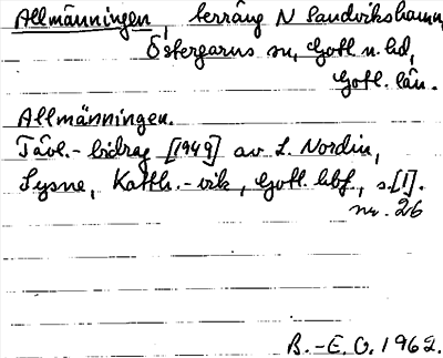 Bild på arkivkortet för arkivposten Allmänningen