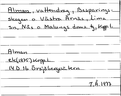 Bild på arkivkortet för arkivposten Alman