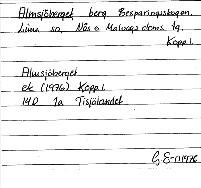Bild på arkivkortet för arkivposten Almsjöberget