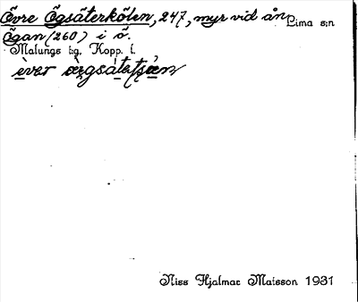 Bild på arkivkortet för arkivposten Övre Ögsäterkölen