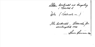 Bild på arkivkortet för arkivposten Ala