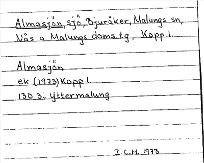 Bild på arkivkortet för arkivposten Almasjön