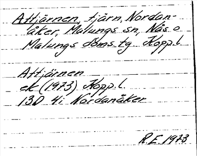 Bild på arkivkortet för arkivposten Attjärnen