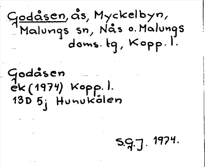 Bild på arkivkortet för arkivposten Godåsen