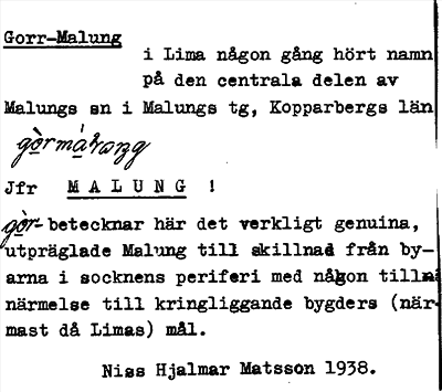 Bild på arkivkortet för arkivposten Gorr-Malung