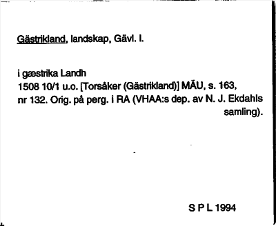 Bild på arkivkortet för arkivposten Gästrikland