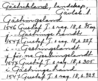 Bild på arkivkortet för arkivposten Gästrikland