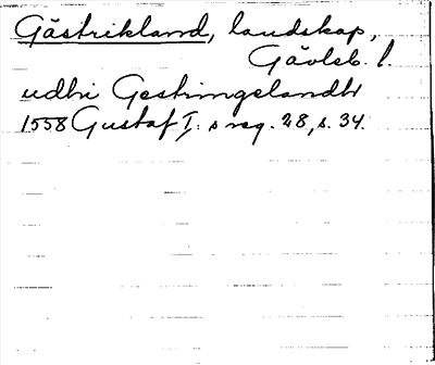 Bild på arkivkortet för arkivposten Gästrikland