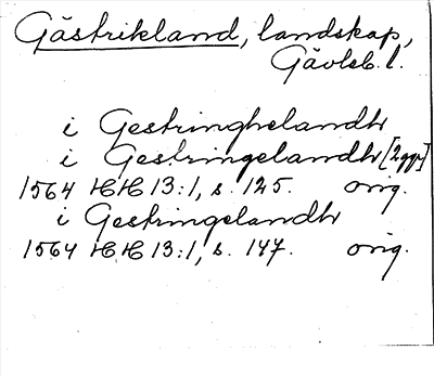 Bild på arkivkortet för arkivposten Gästrikland