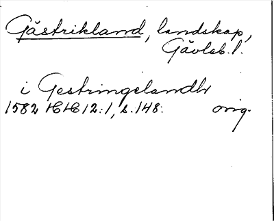 Bild på arkivkortet för arkivposten Gästrikland