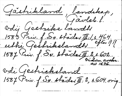 Bild på arkivkortet för arkivposten Gästrikland