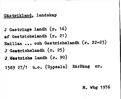 Bild på arkivkortet för arkivposten Gästrikland