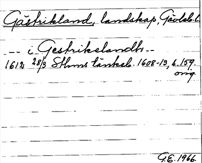 Bild på arkivkortet för arkivposten Gästrikland