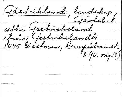 Bild på arkivkortet för arkivposten Gästrikland