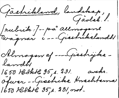 Bild på arkivkortet för arkivposten Gästrikland