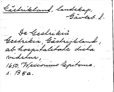 Bild på arkivkortet för arkivposten Gästrikland