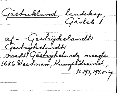 Bild på arkivkortet för arkivposten Gästrikland