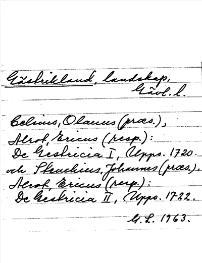 Bild på arkivkortet för arkivposten Gästrikland