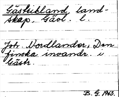 Bild på arkivkortet för arkivposten Gästrikland