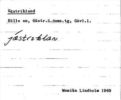 Bild på arkivkortet för arkivposten Gästrikland