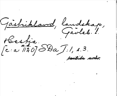 Bild på arkivkortet för arkivposten Gästrikland