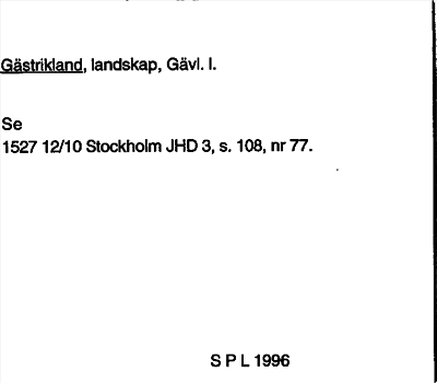 Bild på arkivkortet för arkivposten Gästrikland