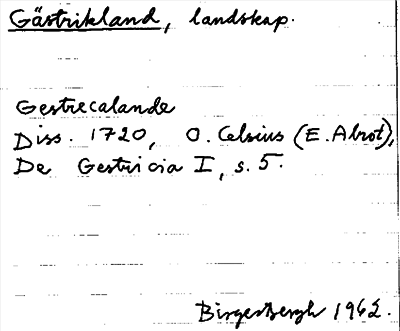 Bild på arkivkortet för arkivposten Gästrikland