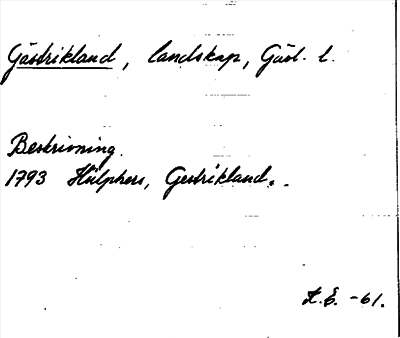 Bild på arkivkortet för arkivposten Gästrikland