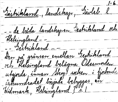 Bild på arkivkortet för arkivposten Gästrikland