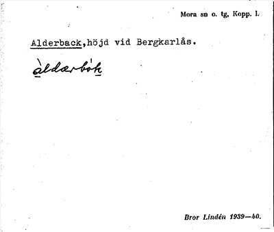 Bild på arkivkortet för arkivposten Alderback