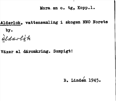 Bild på arkivkortet för arkivposten Alderlok