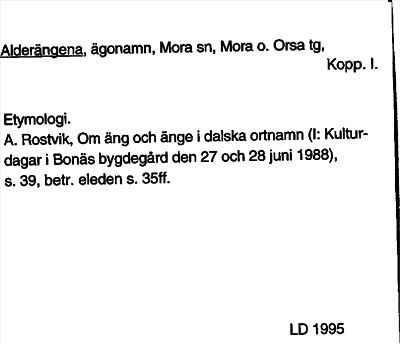 Bild på arkivkortet för arkivposten Alderängena