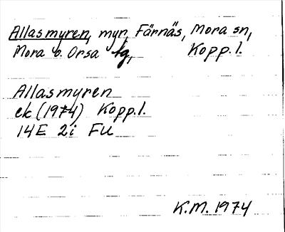 Bild på arkivkortet för arkivposten Allasmyren