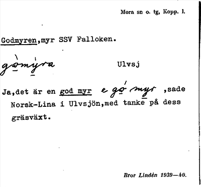 Bild på arkivkortet för arkivposten Godmyren