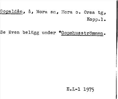 Bild på arkivkortet för arkivposten Gopaldån