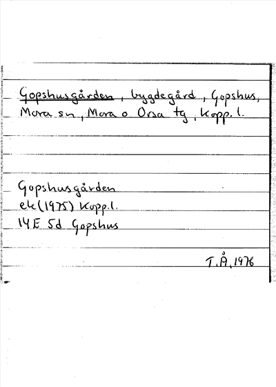 Bild på arkivkortet för arkivposten Gopshusgården