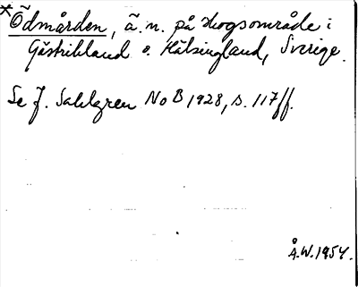 Bild på arkivkortet för arkivposten *Ödmården