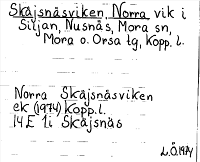 Bild på arkivkortet för arkivposten Skäjsnäsviken, Norra