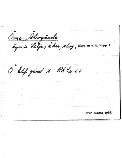 Bild på arkivkortet för arkivposten Övre Älvgärde