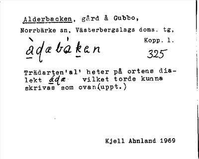 Bild på arkivkortet för arkivposten Alderbacken