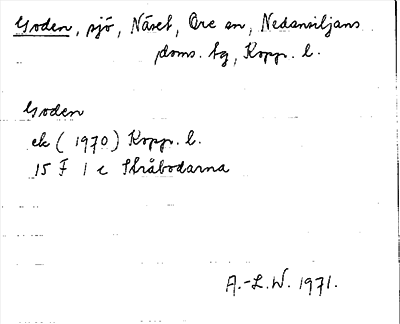 Bild på arkivkortet för arkivposten Goden