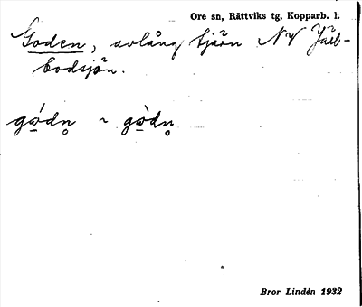 Bild på arkivkortet för arkivposten Goden