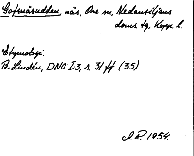 Bild på arkivkortet för arkivposten Gofsnäsudden