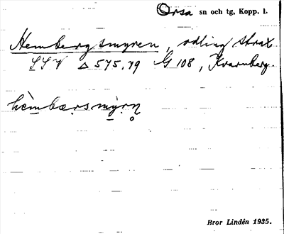 Bild på arkivkortet för arkivposten Hembergsmyren