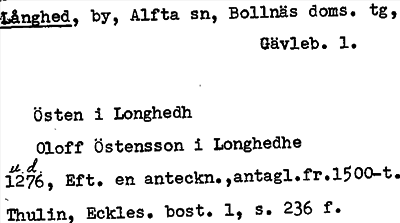 Bild på arkivkortet för arkivposten Långhed