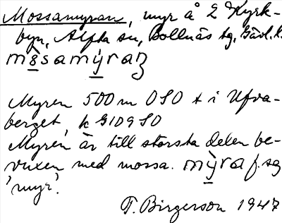 Bild på arkivkortet för arkivposten Mossamyran